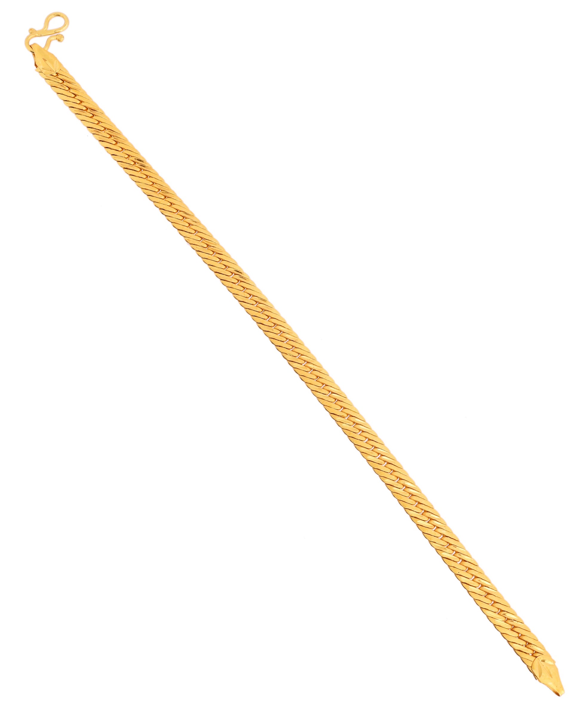 VOJ Men Stainless Steel Gold Polished Handcrafted Bracelet - Swadesiicart