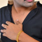 VOJ Gold Polished Handcrafted Stainless Steel Linked Bracelet For Men - Swadesiicart