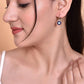 VOJ Silver Plated Contemporary Evel Eye Drop Earrings - Swadesiicart