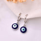 VOJ Silver Plated Contemporary Evel Eye Drop Earrings - Swadesiicart