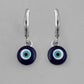 VOJ Silver Plated Contemporary Evel Eye Drop Earrings - Swadesiicart
