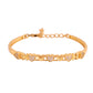 VOJ Women Gold Polished Heart Shaped Stone Studded Link Bracelet - Swadesiicart