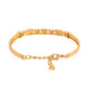 VOJ Women Gold Polished Heart Shaped Stone Studded Link Bracelet - Swadesiicart