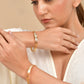 VOJ Set Of 2 Gold Polished Stone Studded Bangle - Swadesiicart