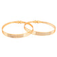 VOJ Set Of 2 Gold Polished Stone Studded Bangle - Swadesiicart