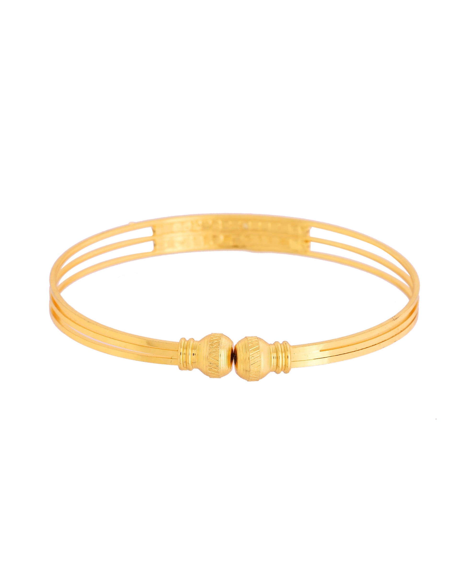 VOJ Set Of 2 Gold Polished Stone Studded Bangle - Swadesiicart