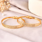 VOJ Set Of 2 Gold Polished Stone Studded Bangle - Swadesiicart