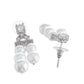 VOJ Silver Plated Pearl & Ad Studded Designer Jewellery Set - Swadesiicart
