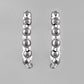 VOJ White Pearl With Silver Bead Hoop Earrings - Swadesiicart