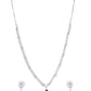 VOJ Silver Plated Black Teardrop Stone Studded Simple Jewellery Set | Swadesiicart