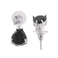 VOJ Silver Plated Black Teardrop Stone Studded Simple Jewellery Set | Swadesiicart
