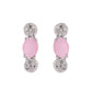 VOJ Silver Plated Baby Pink Stone Studded Necklace With Earrings, Ring And Bracelet Set | Swadesiicart