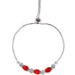 VOJ Silver Plated Red Stone Studded Necklace With Earrings, Ring And Bracelet Set | Swadesiicart