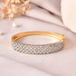 VOJ Women Gold Polished Cz Studded Kada Bracelet - Swadesiicart