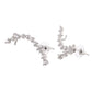 VOJ Silver Plated Cz Stone Studded Teardrop Shaped Ear Cuff Earrings - Swadesiicart