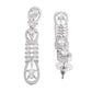 VOJ Silver Plated Ad Stone Studded Long Earrings - Swadesiicart