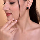 VOJ Black Circular Studs Earrings - Swadesiicart