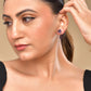 VOJ Silver Plated Purple Stone Studded Studs Earrings - Swadesiicart