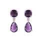 VOJ Silver Plated Purple Stone Studded Studs Earrings - Swadesiicart