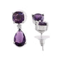VOJ Silver Plated Purple Stone Studded Studs Earrings - Swadesiicart