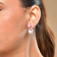 VOJ Silver Plated Baby Pink Stone Geometrical Shaped Earrings - Swadesiicart