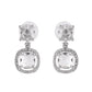 VOJ Silver Plated Stone Geometrical Shaped Earrings - Swadesiicart