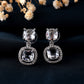 VOJ Silver Plated Stone Geometrical Shaped Earrings - Swadesiicart