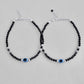 VOJ Set of 2 Silver Plated Beads Evil Eye Anklet - Swadesiicart