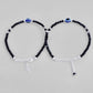 VOJ Set of 2 Silver Plated Beads Evil Eye Anklet - Swadesiicart