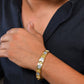 VOJ Men Dual Toned Stylish Stainless Steel Bracelet - Swadesiicart
