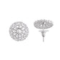 VOJ Silver Plated Pearl And Ad Stone Studded Choker Necklace With Earrings Set | Swadesiicart