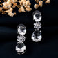 VOJ Silver Plated Stone Studded Floral Shaped Studs Earrings - Swadesiicart