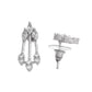 VOJ Silver Plated Ad Stone Studded Elegant Minimal Jewellery Set - Swadesiicart