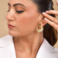 VOJ Gold Polished Anti Tarnished Designer Studs Earrings - Swadesiicart