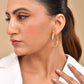 VOJ Gold Polished Anti Tarnished Hoops Earrings - Swadesiicart