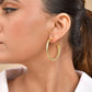 VOJ Gold Polished Anti Tarnished Hoops Earrings - Swadesiicart