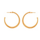 VOJ Gold Polished Anti Tarnished Hoops Earrings - Swadesiicart