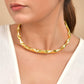 VOJ Gold Polished Anti Tarnished Designer Hasli Necklace | Swadesiicart