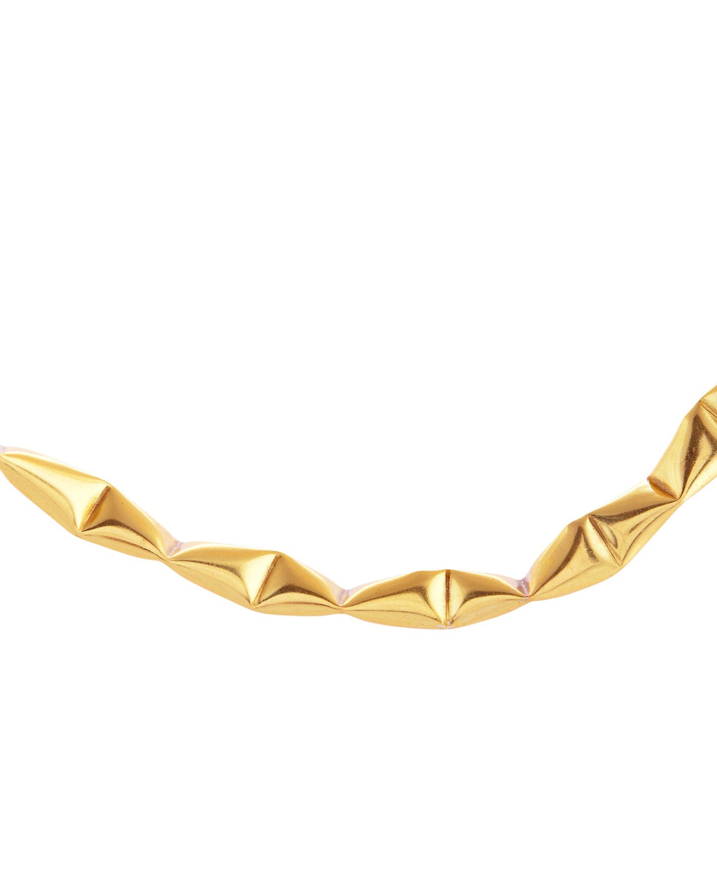 VOJ Gold Polished Anti Tarnished Designer Hasli Necklace | Swadesiicart