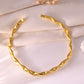 VOJ Gold Polished Anti Tarnished Designer Hasli Necklace | Swadesiicart