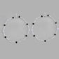 VOJ Set of 2 Silver Plated Black & White Beads Anklets - Swadesiicart