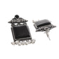 VOJ Silver Plated Oxidized Black Stone Studded Earrings - Swadesiicart