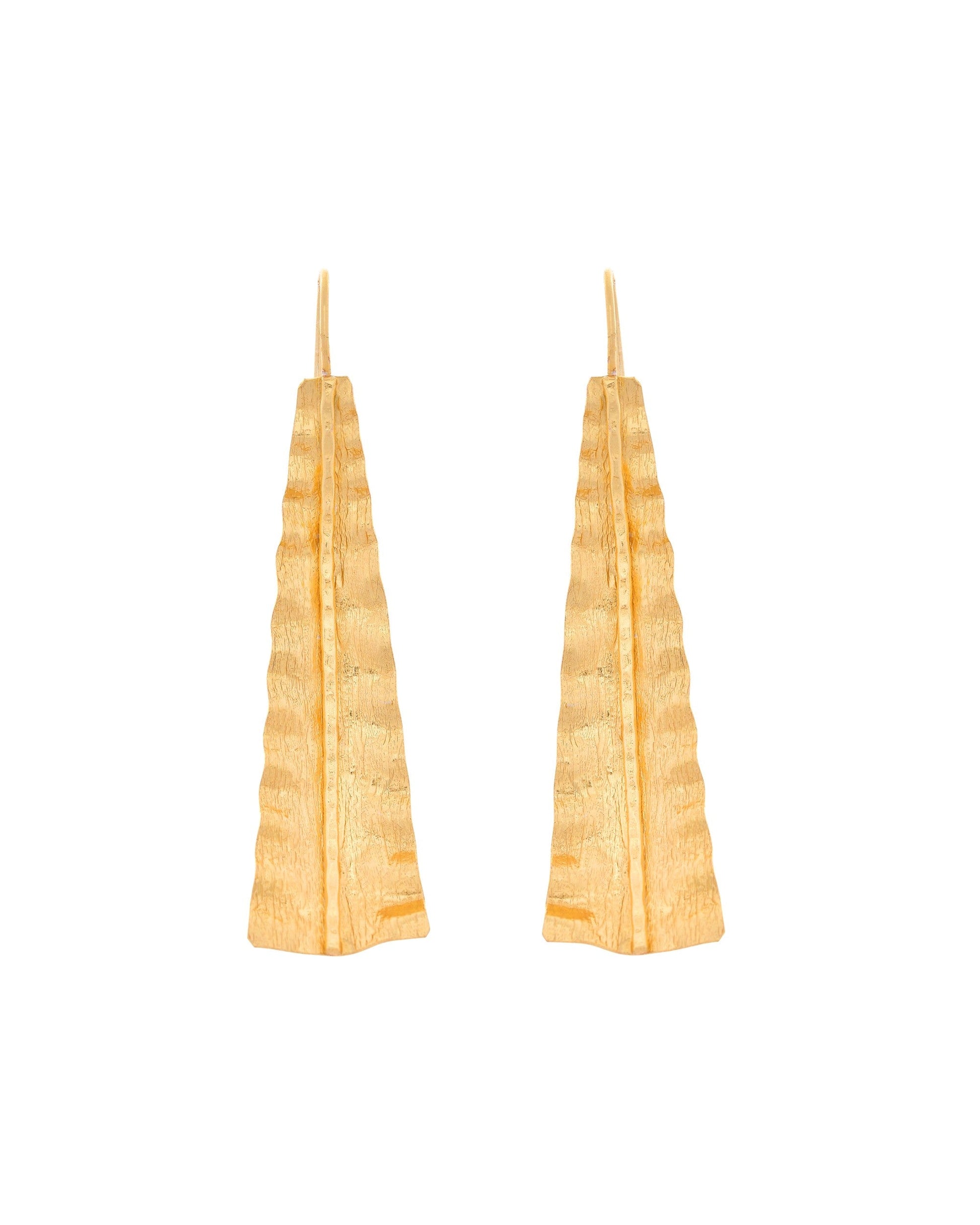 VOJ Gold Polished Anti Tarnished Elegant Designer Drop Earrings - Swadesiicart