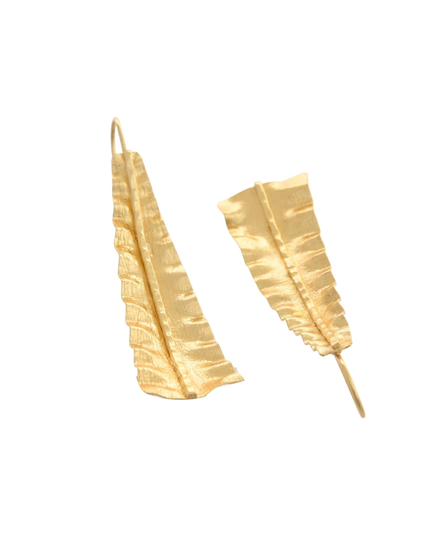 VOJ Gold Polished Anti Tarnished Elegant Designer Drop Earrings - Swadesiicart