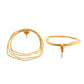 VOJ Gold Polished Anti Tarnished Multi Wired Studs Earrings - Swadesiicart