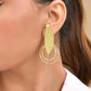 VOJ Gold Polished Stainless Steel Designer Anti Tarnished Earrings - Swadesiicart