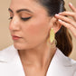 VOJ Gold Polished Stainless Steel Designer Anti Tarnished Earrings - Swadesiicart