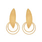 VOJ Gold Polished Stainless Steel Designer Anti Tarnished Earrings - Swadesiicart