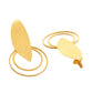 VOJ Gold Polished Stainless Steel Designer Anti Tarnished Earrings - Swadesiicart