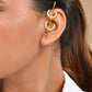 VOJ Gold Polished Moon Shaped Anti Tarnish Ear Cuff - Swadesiicart